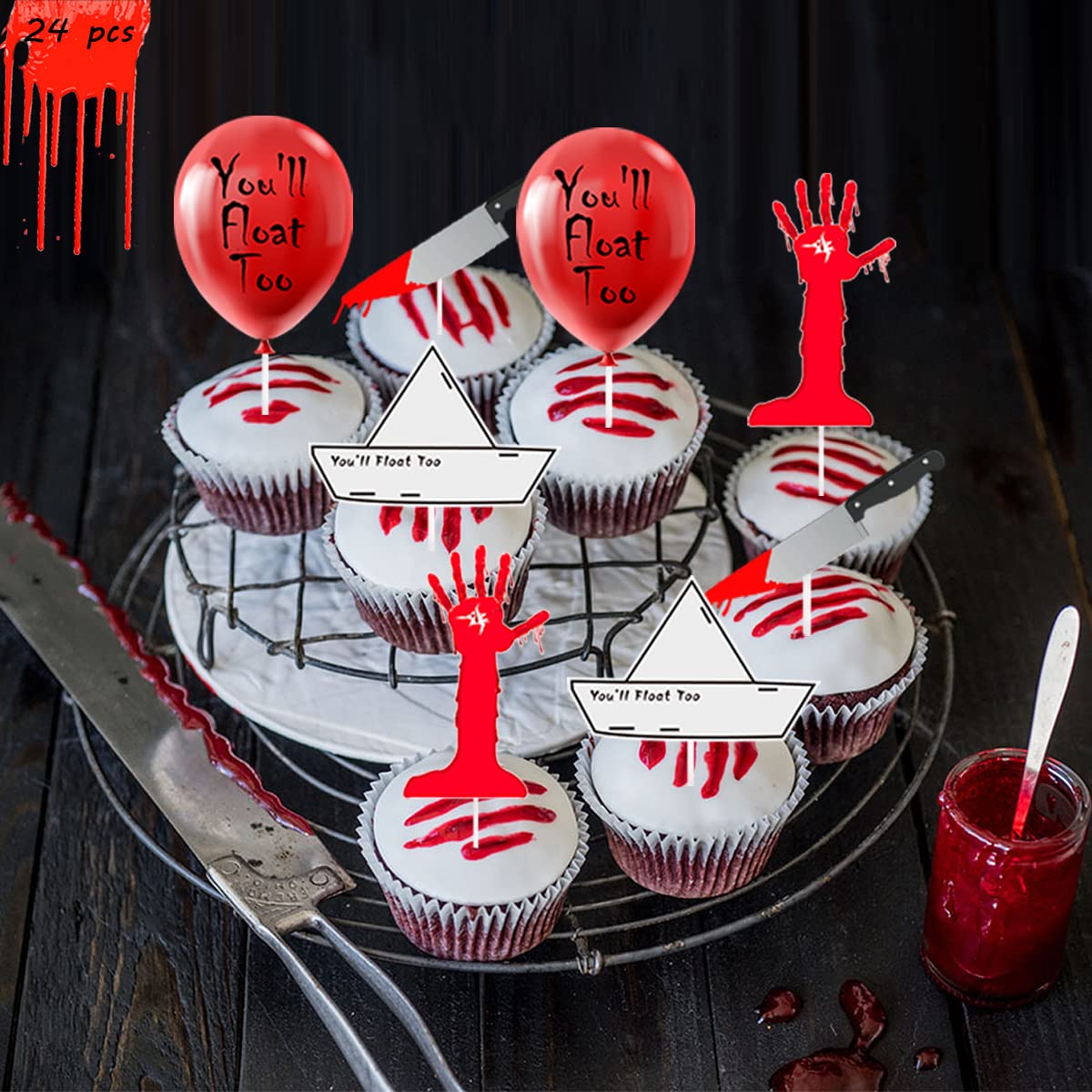 Banner Compleanno Halloween - Have A Killer Birthday Con Effetto Sangue - Foto 8