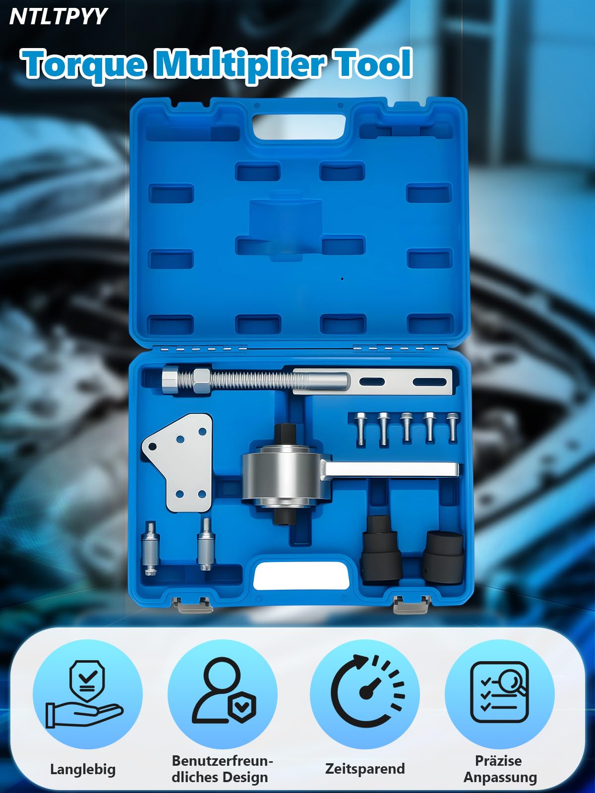 Herramienta de sujeción múltiple 5:1 para el desmontaje de la polea del cigüeñal de los motores Ford EcoBoost 1.0/1.5/1.6/2.0L (referencia Ford OE 303-1611)