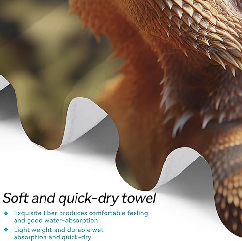 Miniatura 3 de Toalla de playa de microfibra con estampado de leopardo, toalla de baño de piel de animal marrón, toalla de baño de gran tamaño para hombres y