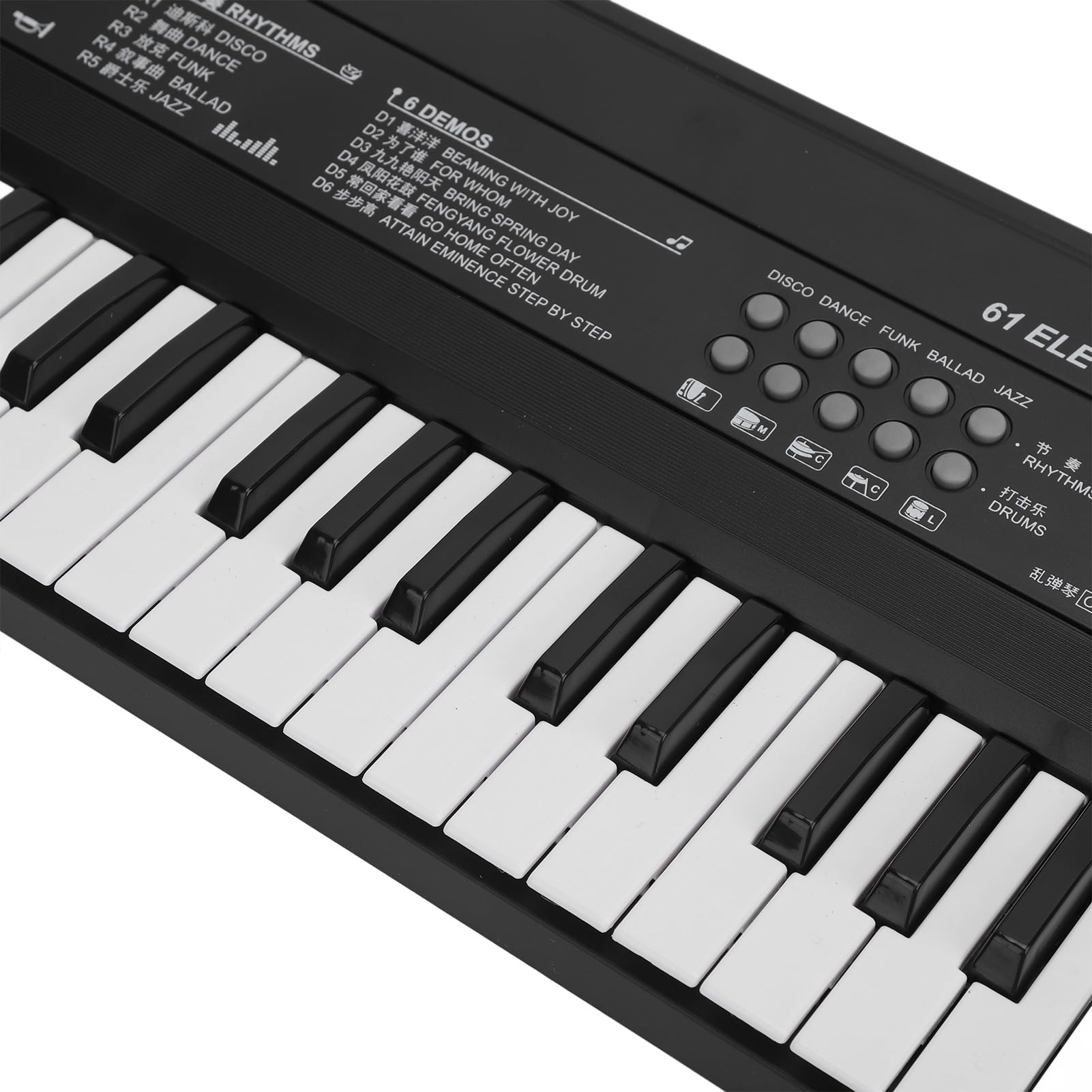 Generic Giocattolo per Tastiera di Pianoforte a 61 Tasti per Bambini, Strumento Musicale Portatile con Microfono e Funzioni Educative per Bambini Dai 3 Anni in su