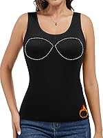 Vista 1 de JOYSHAPER Camiseta térmica sin mangas para mujer, ropa interior de forro polar, camiseta sin mangas, chaleco de capa base cálida