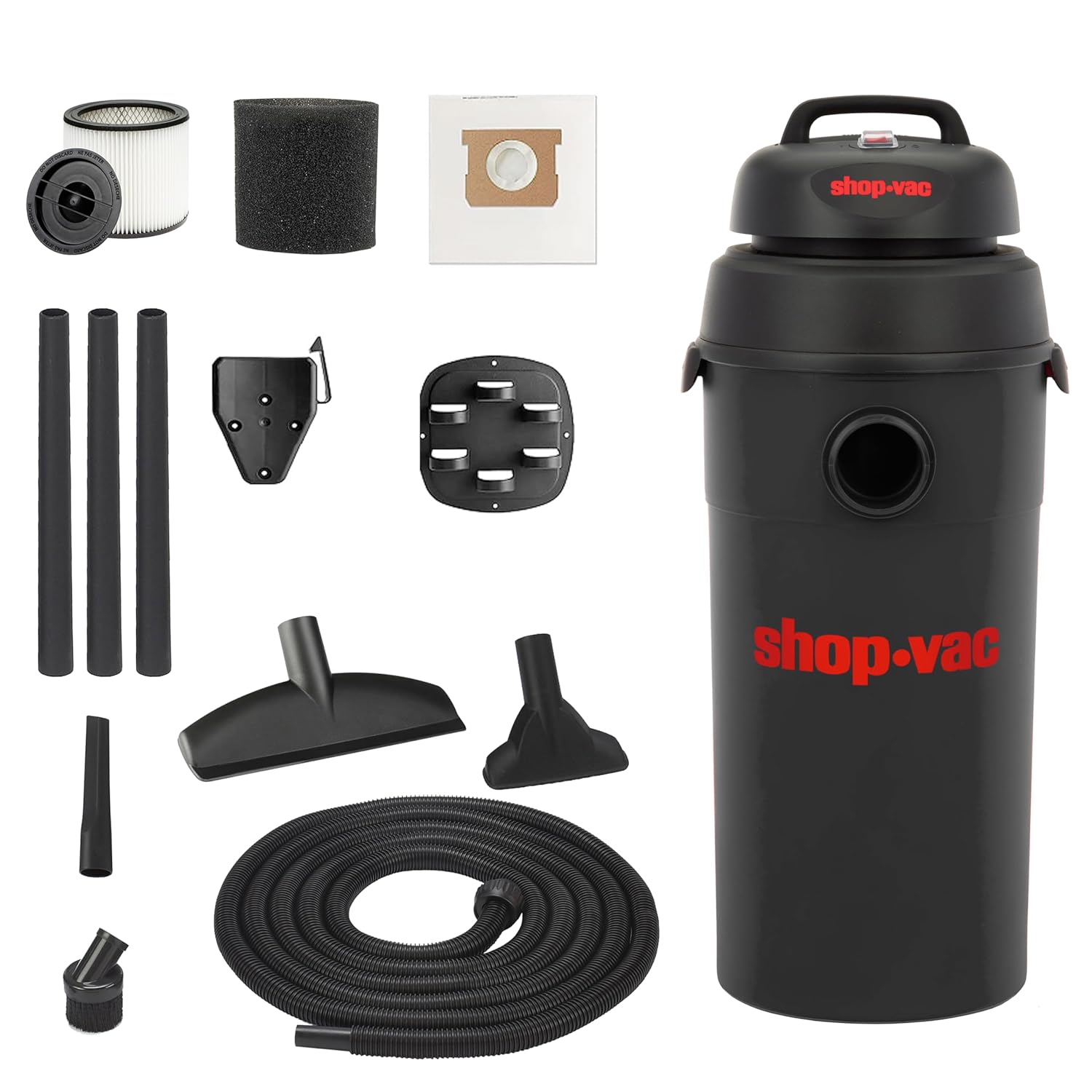 Shop-Vac 9522205 5 Gallon 5 5 Peak HP Hangup Wet Dry Vacuum 1 25 Inch Diameter x 18