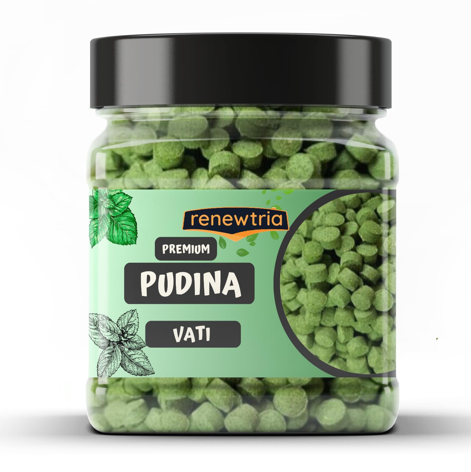 RENEWTRIA Pudina Vati | Pachak | Pudina Goli | Healthy Snack | Digestive Snack | Diet Snack | Protein Snack (400g)-image-12