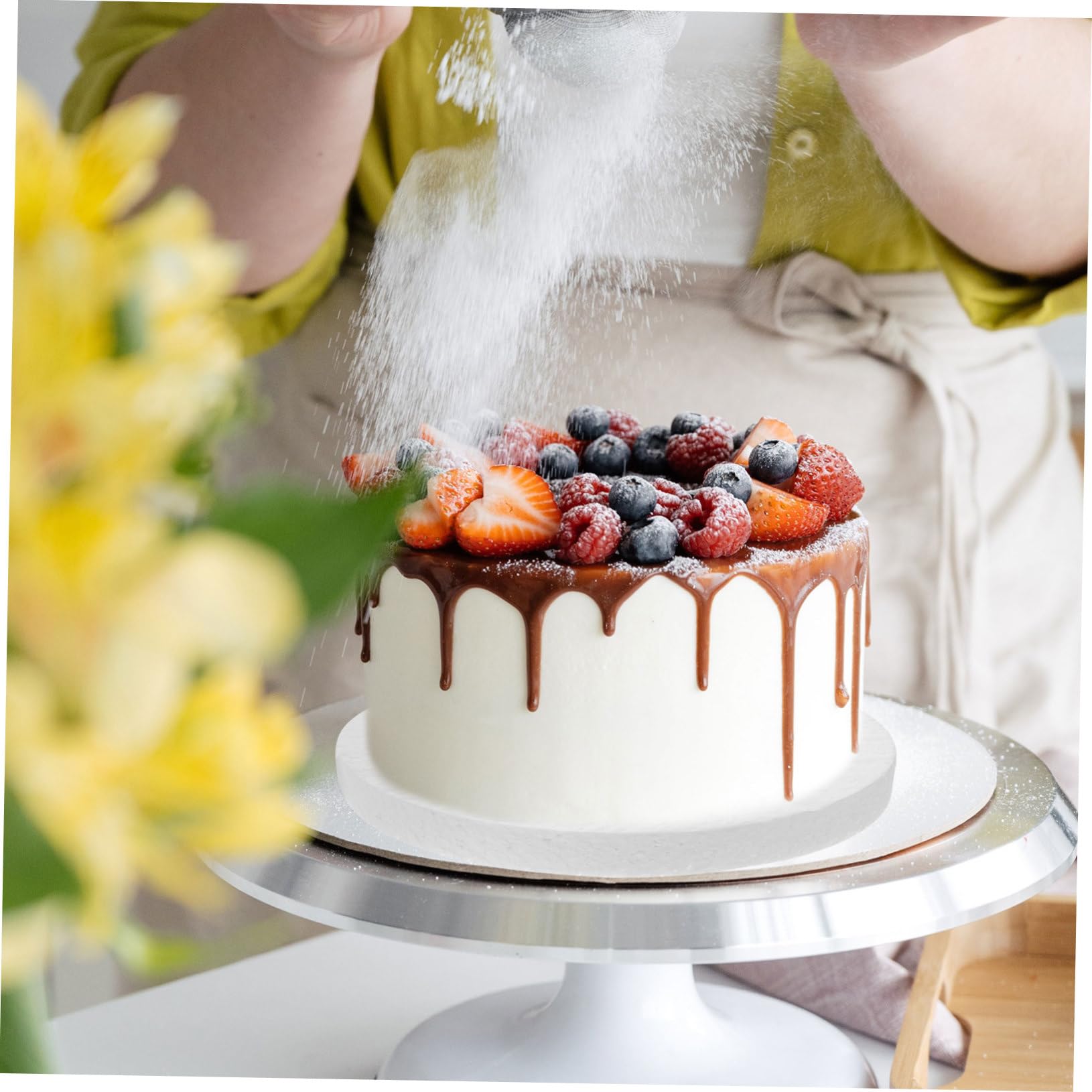 16 Pezzi Vassoio Per Torte In Schiuma – Rotondi, 15 Cm Diametro – Per Decorazione, Fai Da Te, Pratica