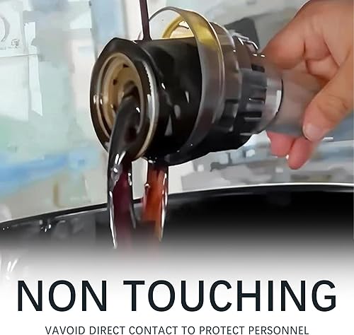 Miniatura 4 de Herramienta de extracción de filtro de aceite, versión mejorada Embudos de aceite sin tocar las manos para uso automotriz, herramienta de filtro de