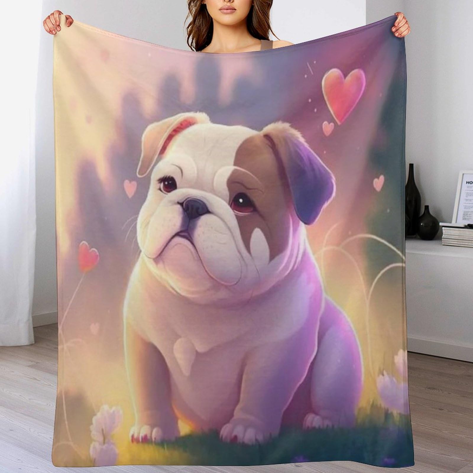 Couverture dog imprimée cadeau idéal pour enfants et adultes plaid doux 140x180