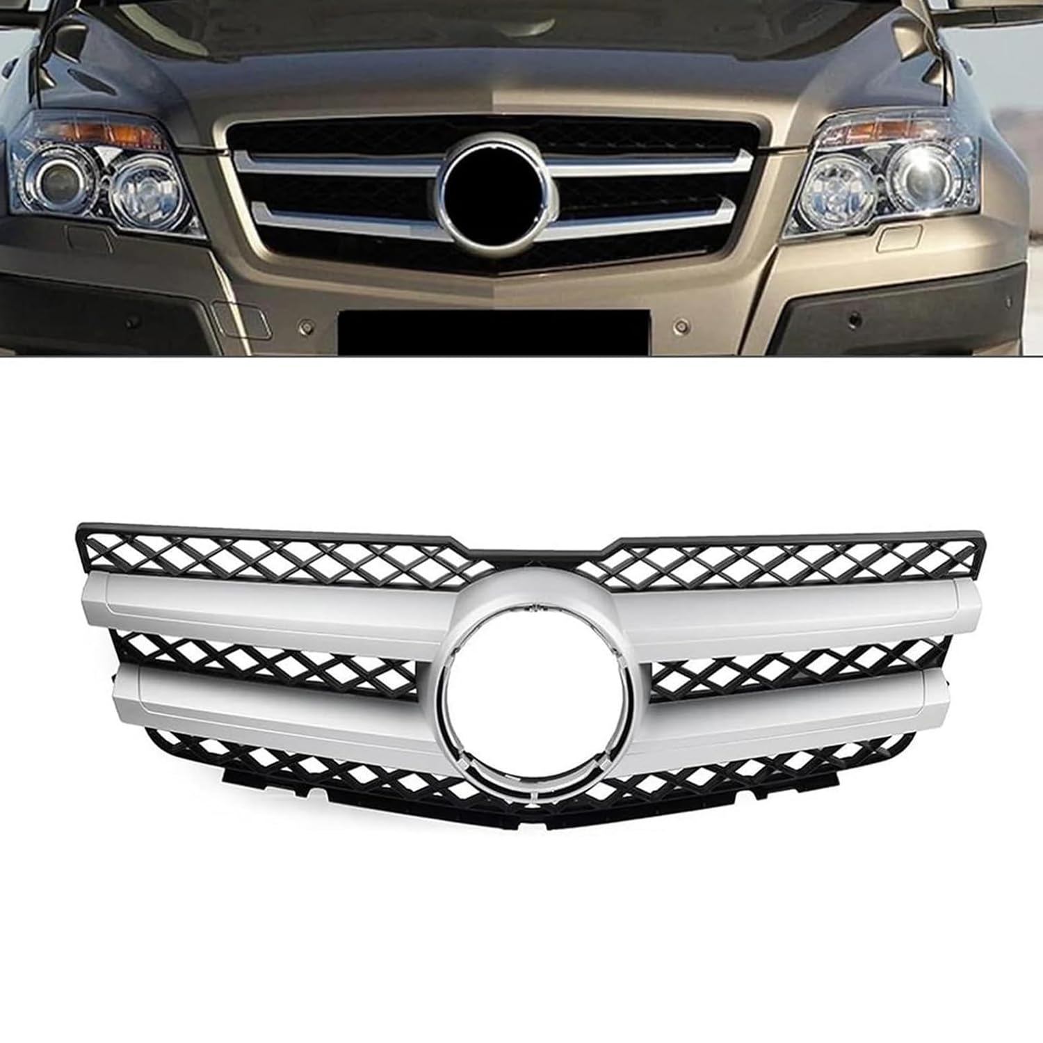 BXQDAM Front grille,Compatible with Mercedes-Benz GLK Class X204 GLK350 2008-2012,Front grille parts