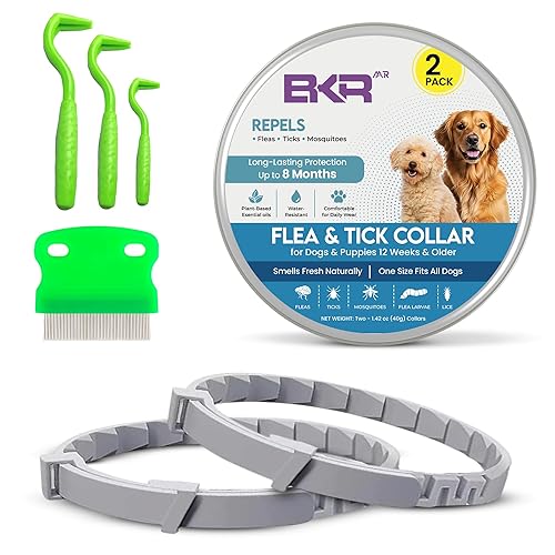 Dog Flea and Tick Collar (2 Pack) – Natural Waterproof
