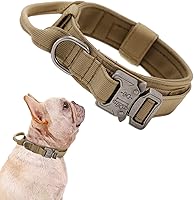 Vista 57 de Xqpetlihai Juego de collar y correa táctica para perro, collar ajustable de nailon militar para perro con mango de control y hebilla de metal