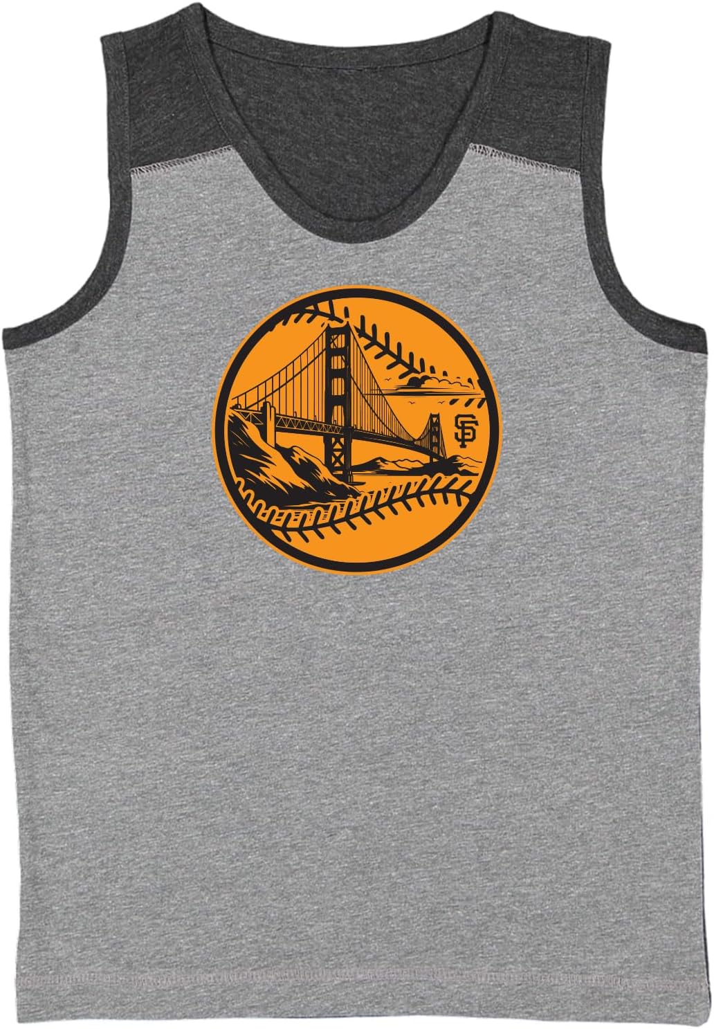 Golden Bridge San Francisco Baseball Youth Contrast Back Tank Top