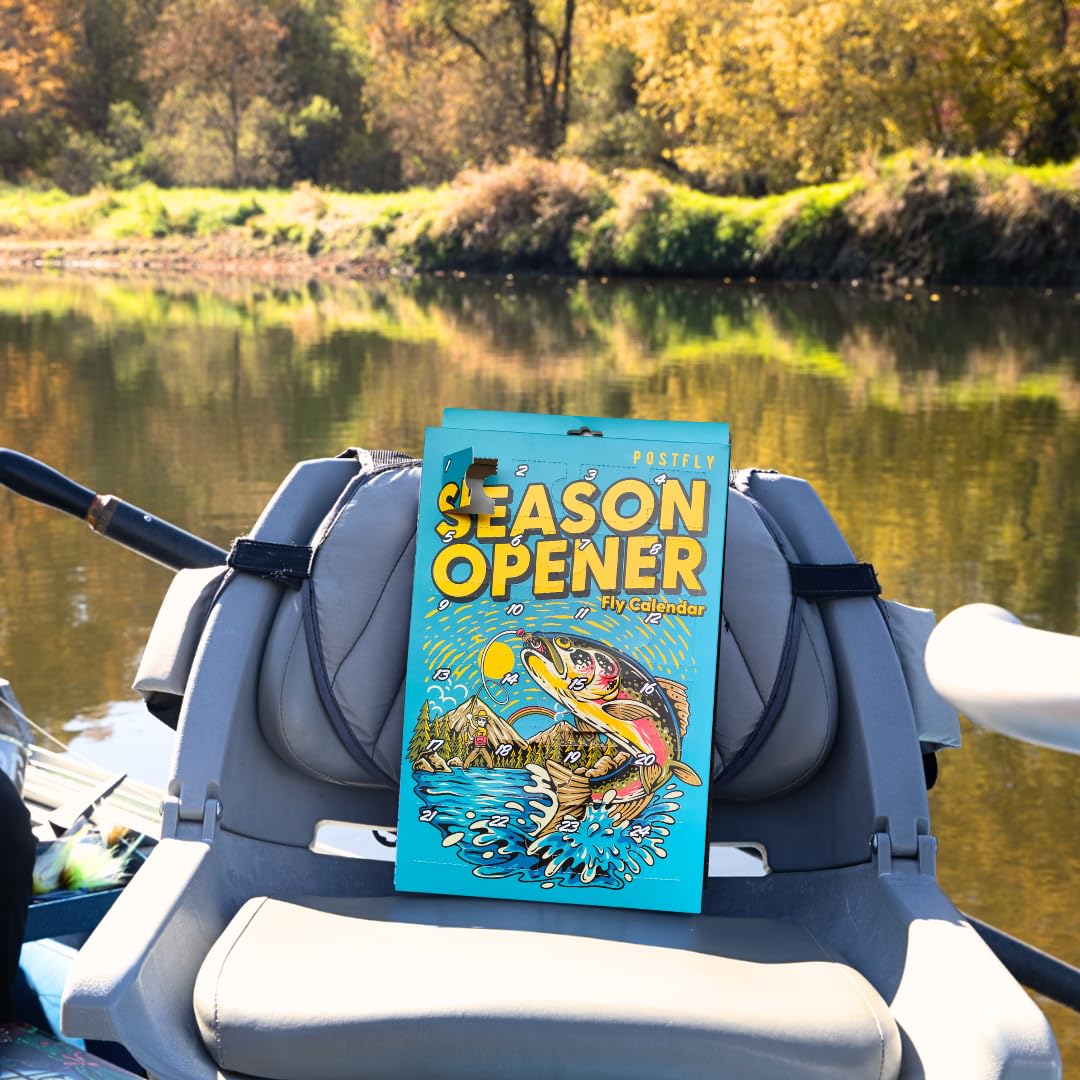 Calendario de pesca con mosca estilo adviento para abrir la temporada