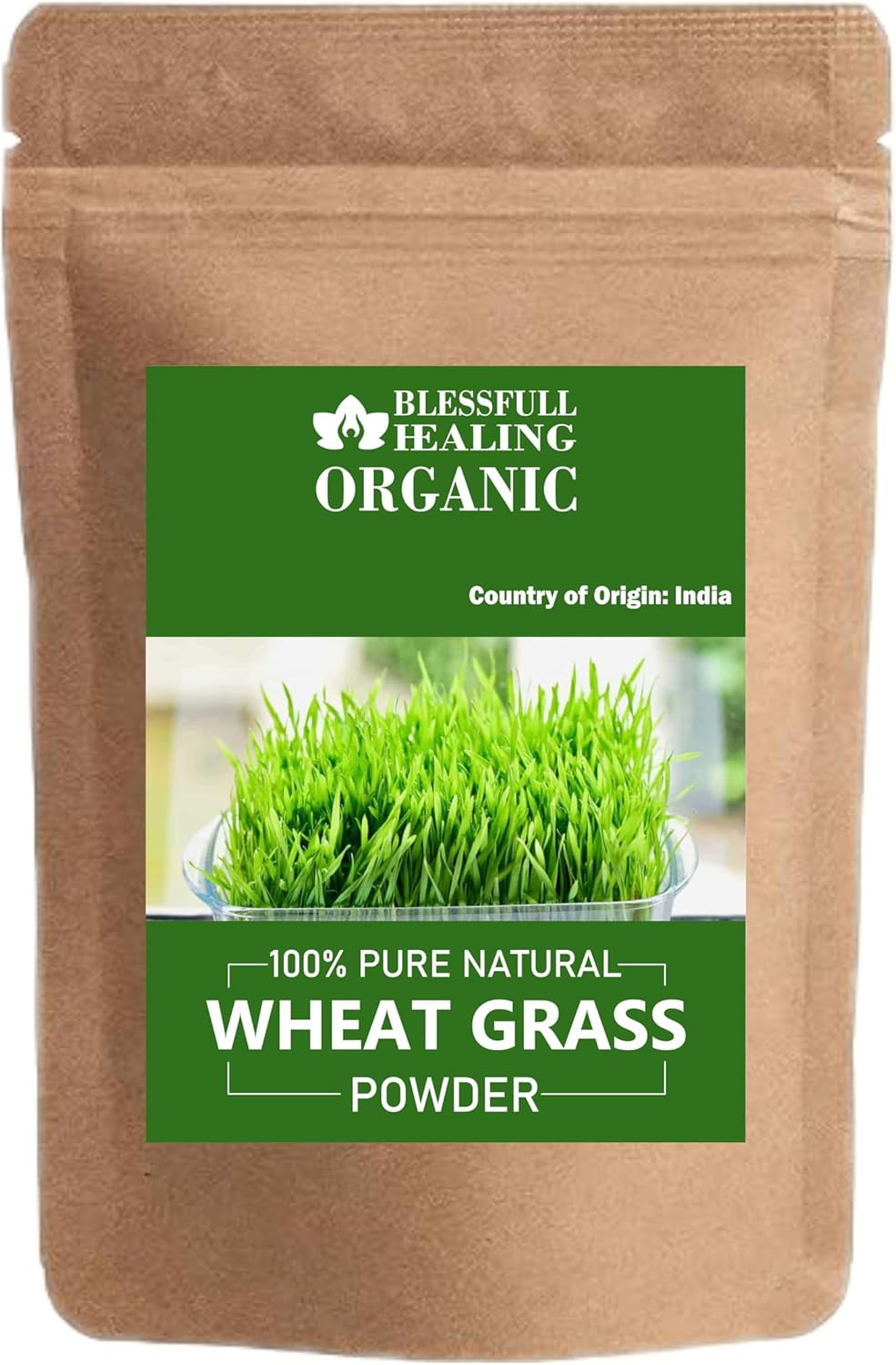 Blessfull Healing Organic Wheat Grass Powder 100% Pure Natural 200 Gram / 7.05 oz