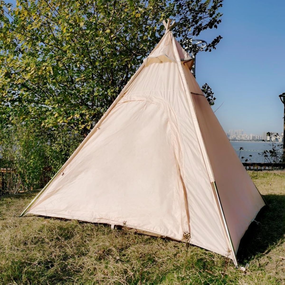 Outdoor 1-2 Personen Tipi-Zelt für Camping-Pyramidenzelt für Familiengarten Indoor Adult Indian TEIPEE Zelt zum Spielen