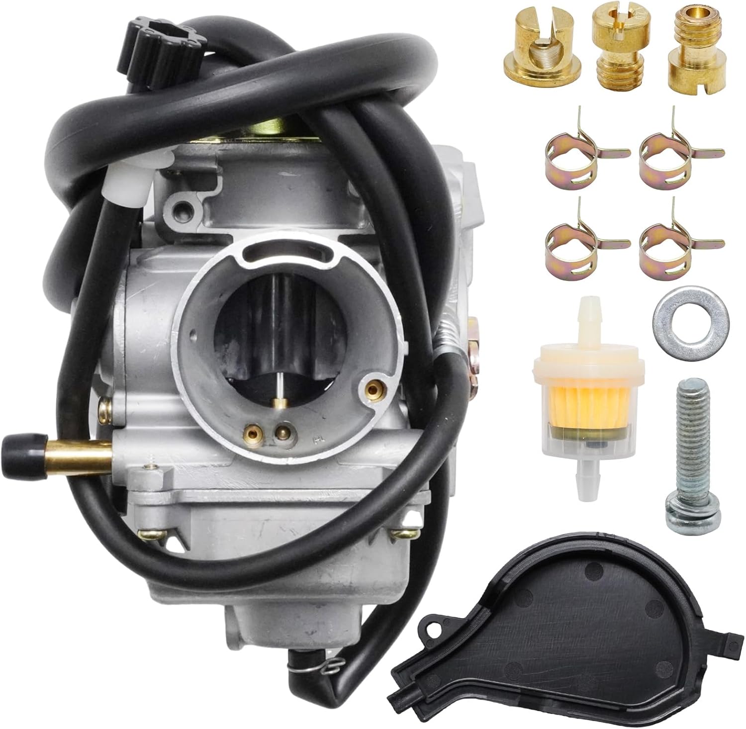 Anxingo LTF400 Carburetor Replacement For Suzuki Eiger 400 LT-F400 2X4/4X4 (2002-2007), Suzuki LT-A400 Eiger 2X4 Lt-A400F Eiger 4X4 (2002-2003), Replace 13200-38F40 13200-38F22