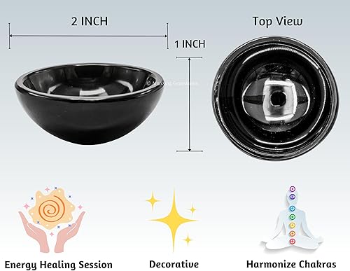 Miniatura 102 de Amazing Gemstone Clear Quartz Crystal Bowl - 2" Gem Stone Bowl for Altar Offering