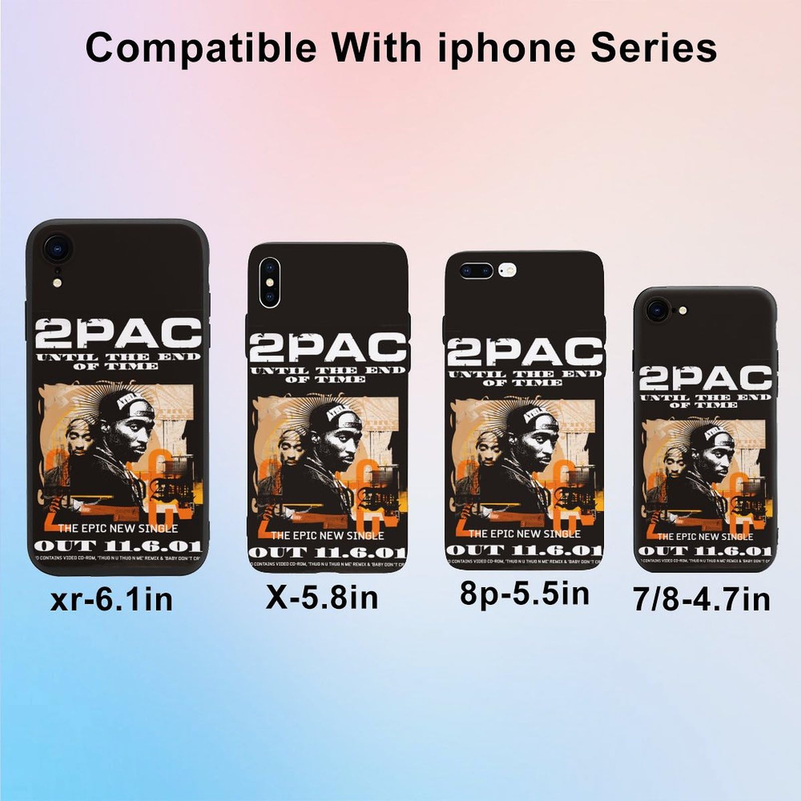 2pac iPhone17 Pro スマホケース ブラック ストリート Tupac 2pac