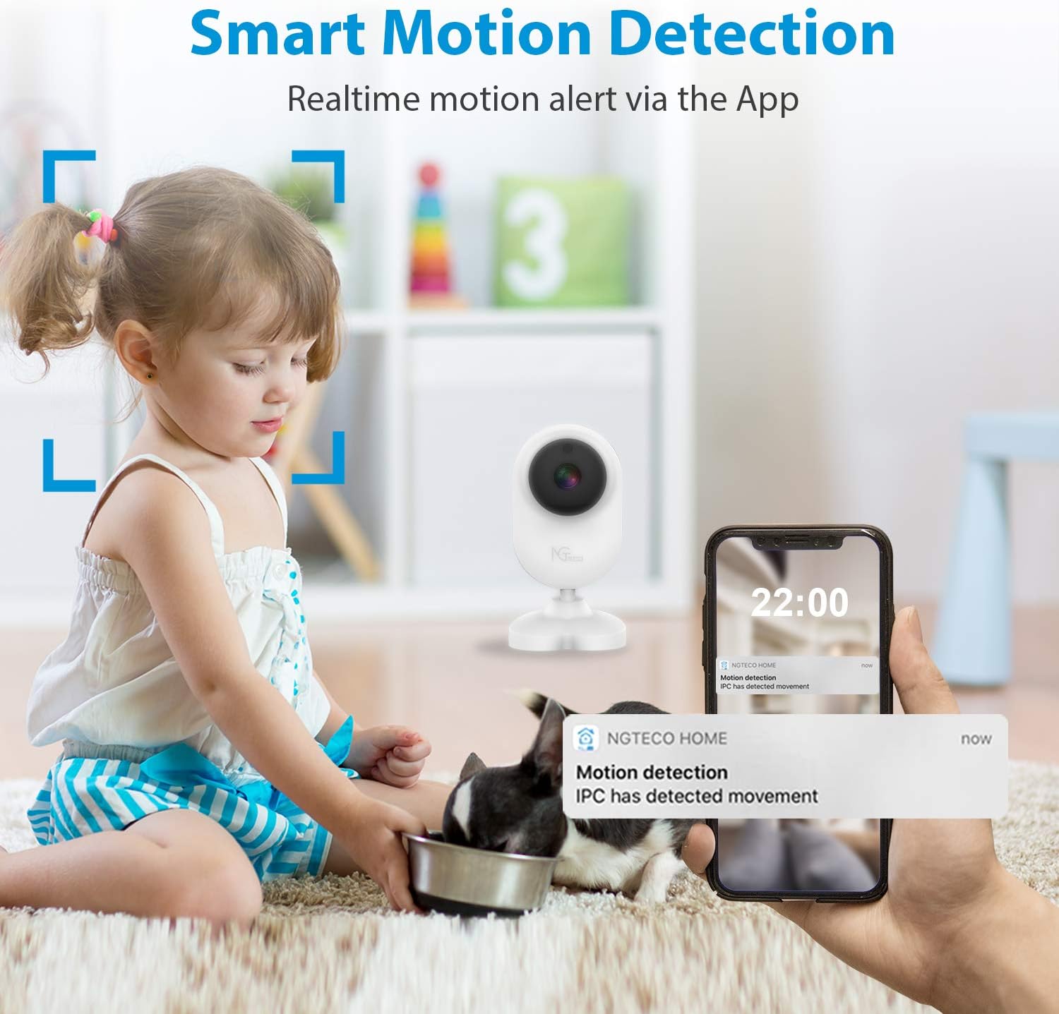 Smart Motion Detection feature of NGTeco Baby Monitor