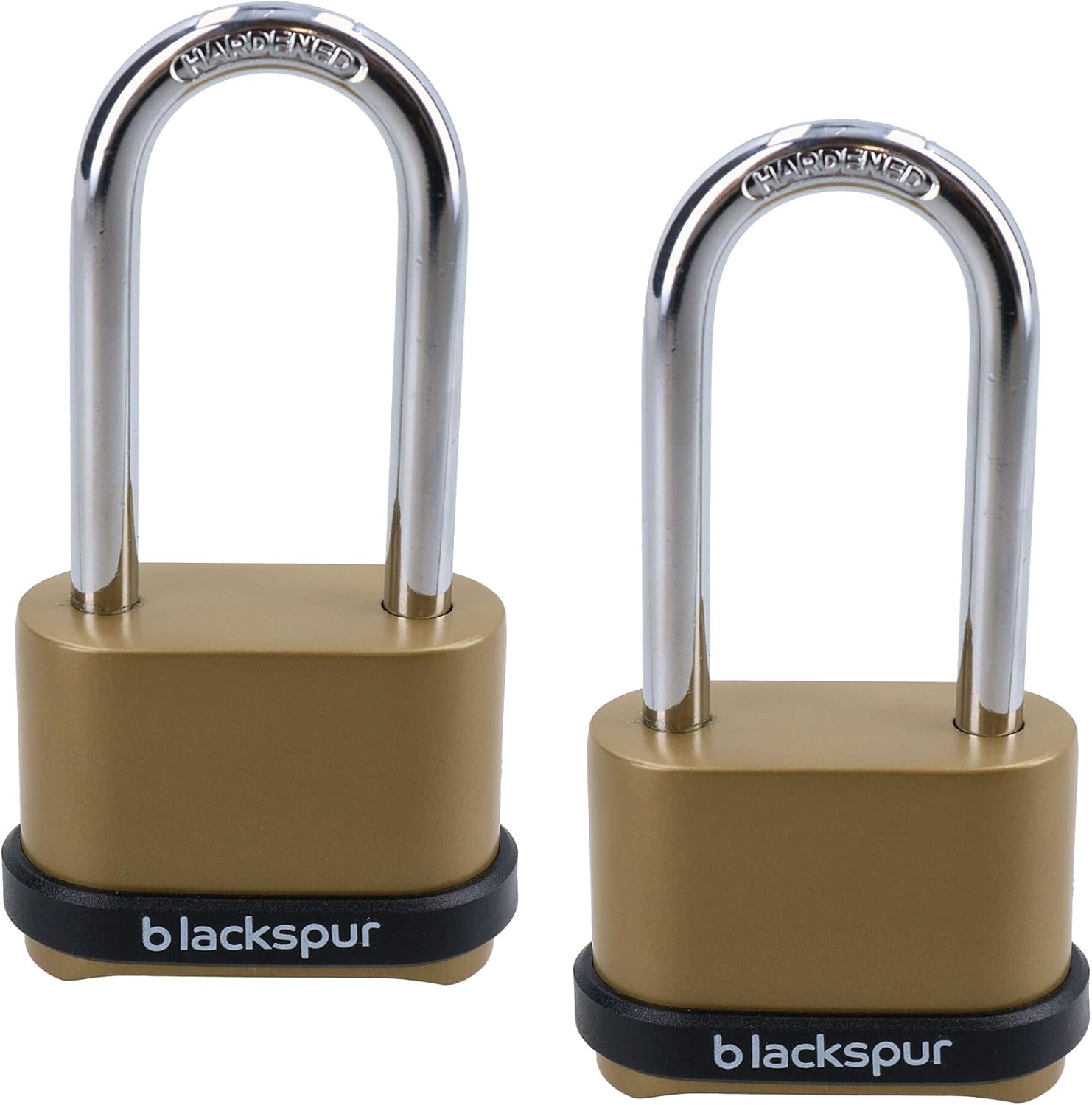 4 Digit Long Hardened Shackle Combination Padlock Security Lock Secure 2pk