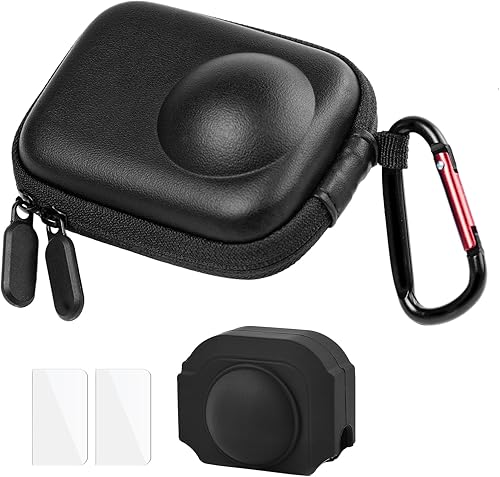 JZW-Shop Funda de transporte para cámara con hebilla colgante compatible con cámara de acción DJI OSMO 360, viene con kit de accesorios de silicona