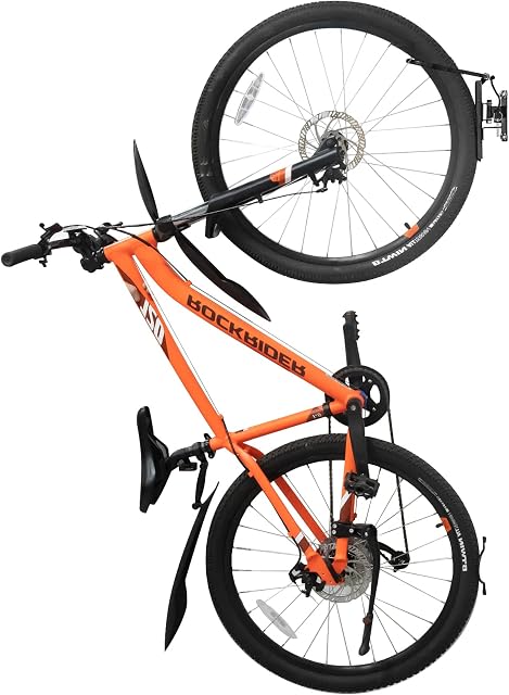 LEASEN Bike Wall Mount Hanger, 1 Pack Swivel Bike Wall Rack, Bicycle Indoor Storage Rack, Cycling Wall Mounted Holder Hook Hang Your Road, Mountain or Hybrid Bikes in Garage or Home