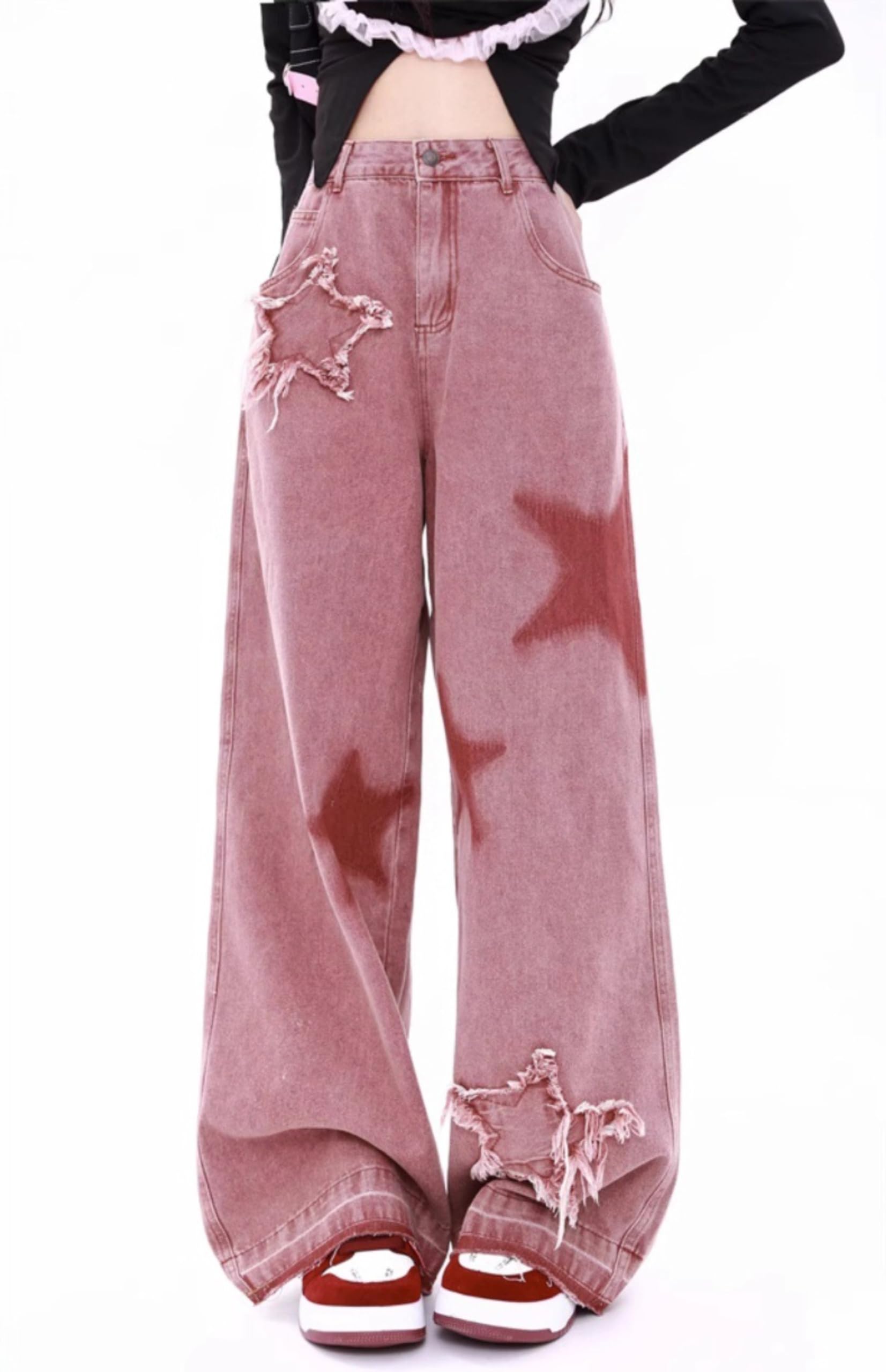 Stacked Joggers Pink Stacked Pants Jjayotai Mens Sweatpants, Linen