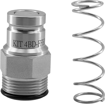 INEBIZ 7246798 Male Hydraulic 3/8 Flat Face Quick Coupler Compatible with Bobcat Excavators 753 763 773 863 864 883 Loaders S130 S150 S160 S175 T140 T180 T190 T200