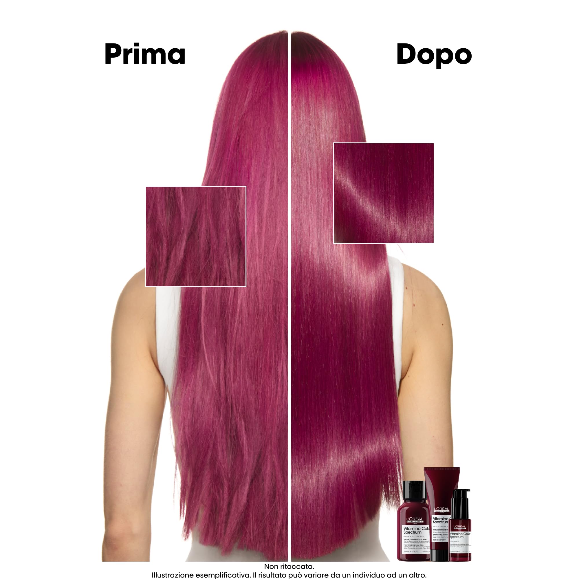 L'Oréal Professionnel Siero Glass Shine Anti Crespo, Termoprotettore per Capelli Luminosi, Vitamino Color Spectrum, 30ml