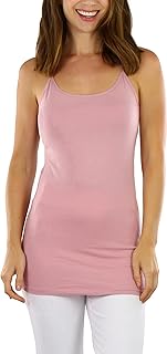 Women's Long Tank Top w/Adjustable Spaghetti Straps