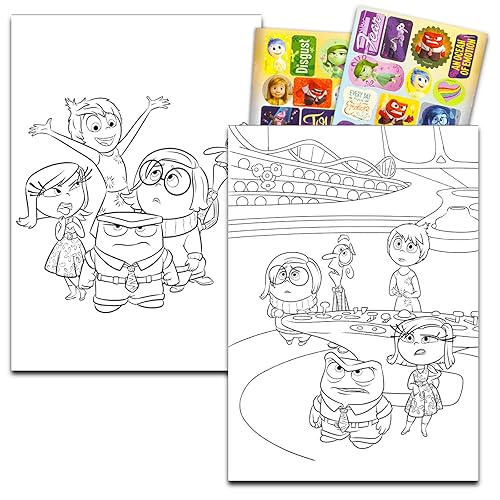 Miniatura 2 de Disney Pixar Coloring Book Set for Kids - Bundle with 2 Inside Out Activity Books with Stickers, Games, Puzzles, Posters, and More (Disney Pixar