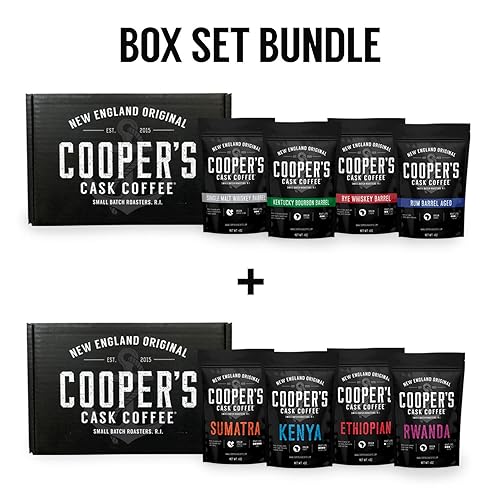 Miniatura 2 de Bourbon Barrel - Juego de caja añejada y caja de origen único en grano entero (32 onzas)