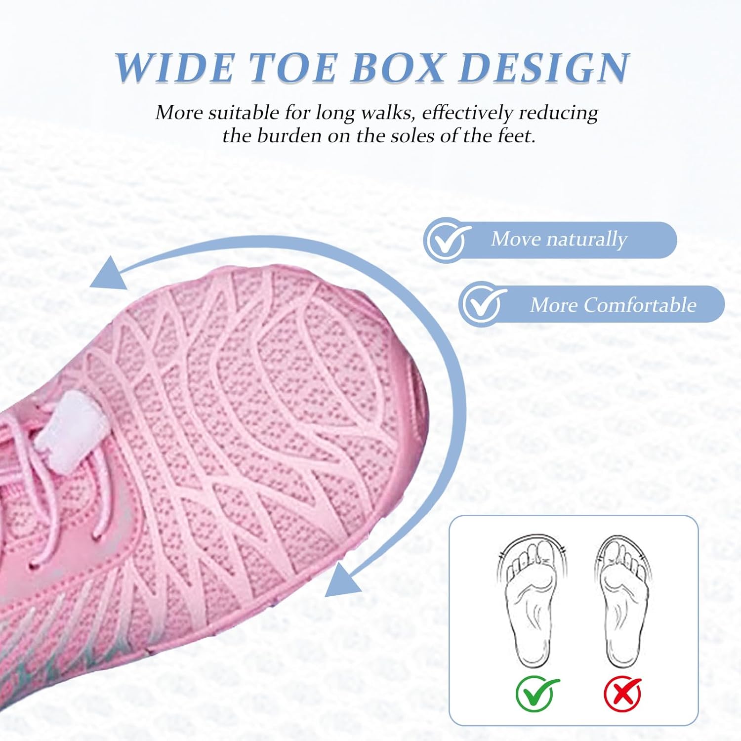 Barefoot Shoes for Women & Men, Grounded Walking Hiking Barefoot Shoes, Wide Toe Box Non-Slip Water Athletic Footwear, Comfortable Vitality Barefoot Footwear, Trail Running Sneakers Unisex - Image 3