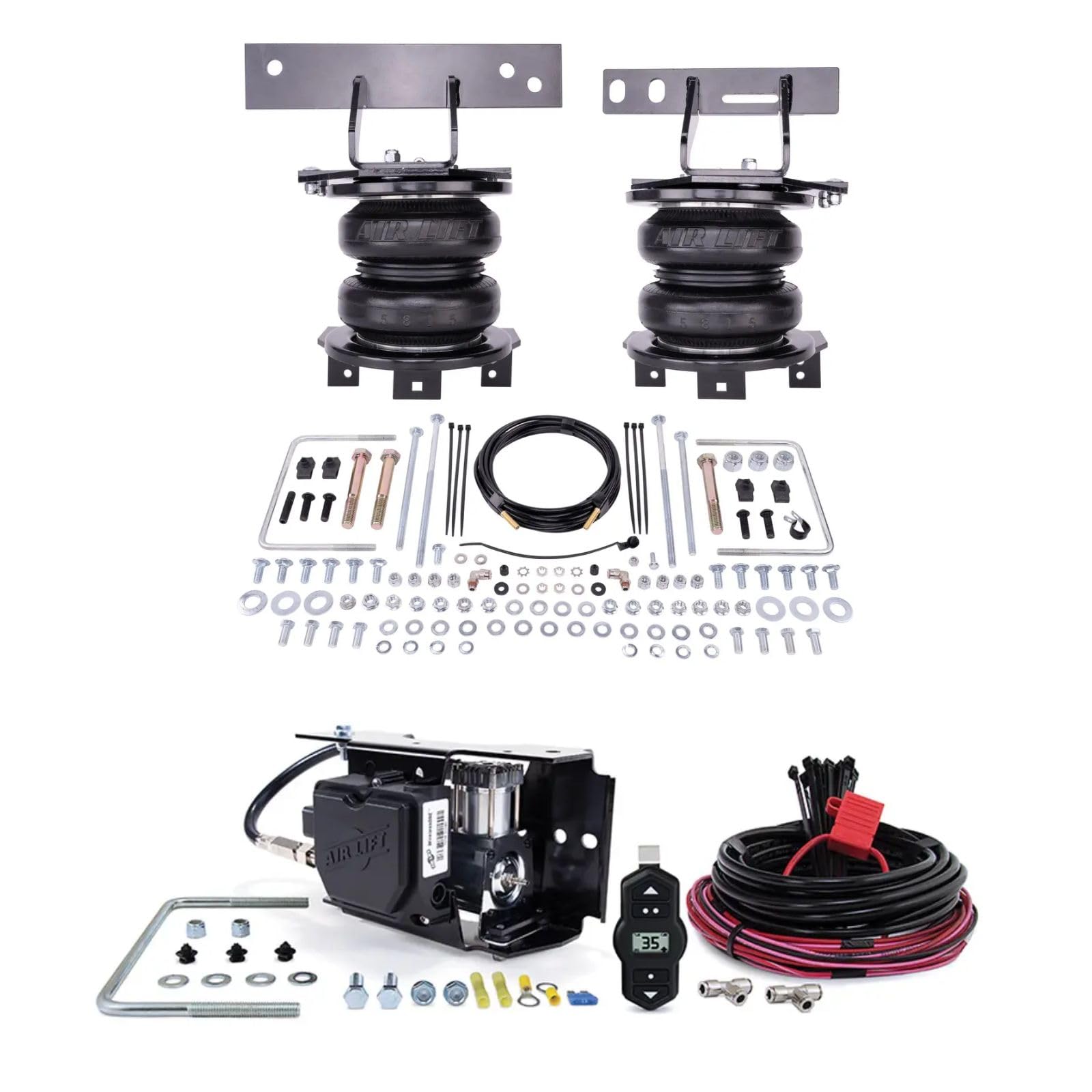 TrendsAuto Air Lift LoadLifter 7500 XL Ultimate Air Spring Kit & WirelessOne Compressor with EZ Mount fits 2023-2026 F450 Super Duty 4WD DRW