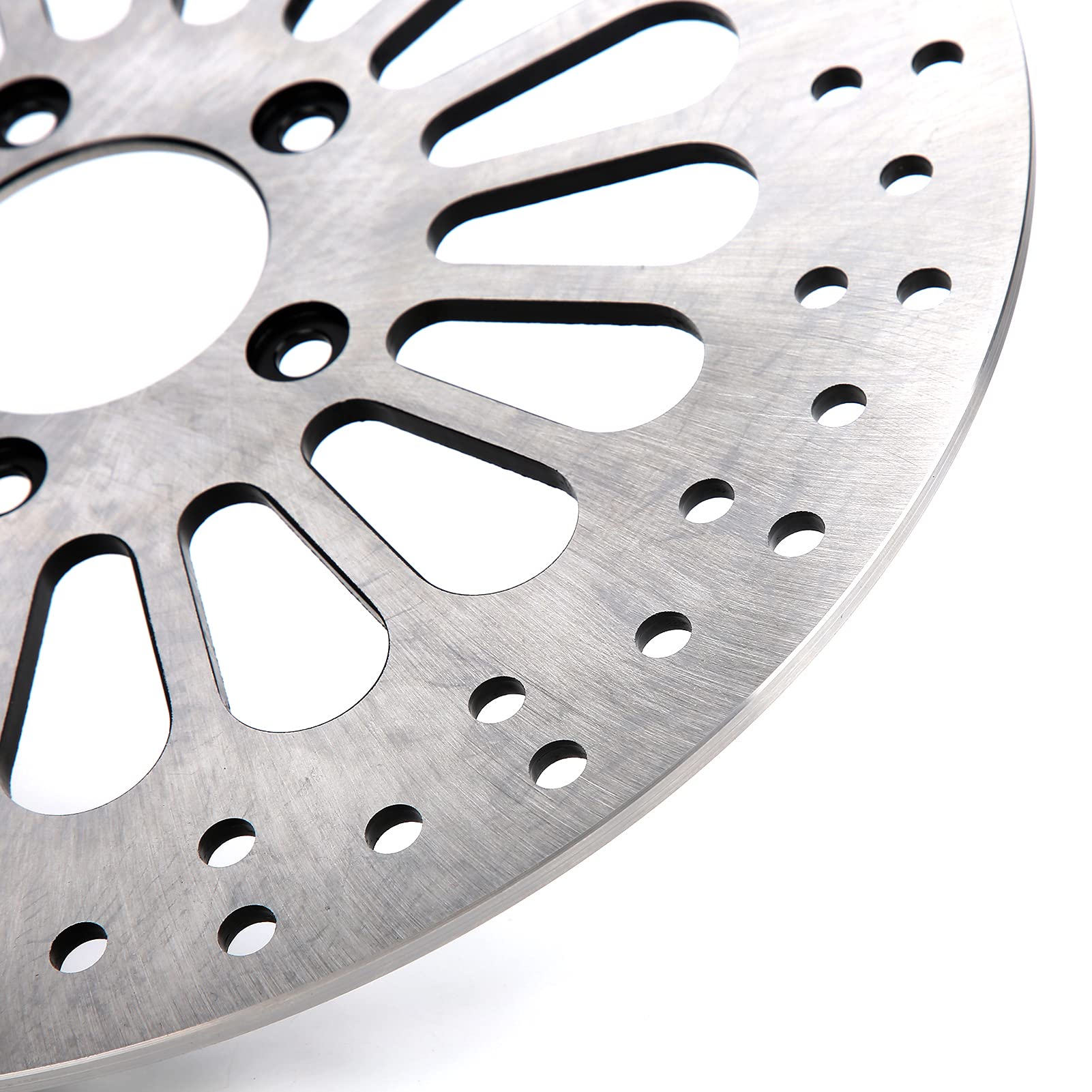 Qqmora Disco de Freno Delantero de Motocicleta de Repuesto de Acero Inoxidable para Touring 2000-2007, Diseño de 5 Orificios, Diámetro Exterior de 11,5 Pulgadas, Diámetro Interior de 2,3 Pulgadas