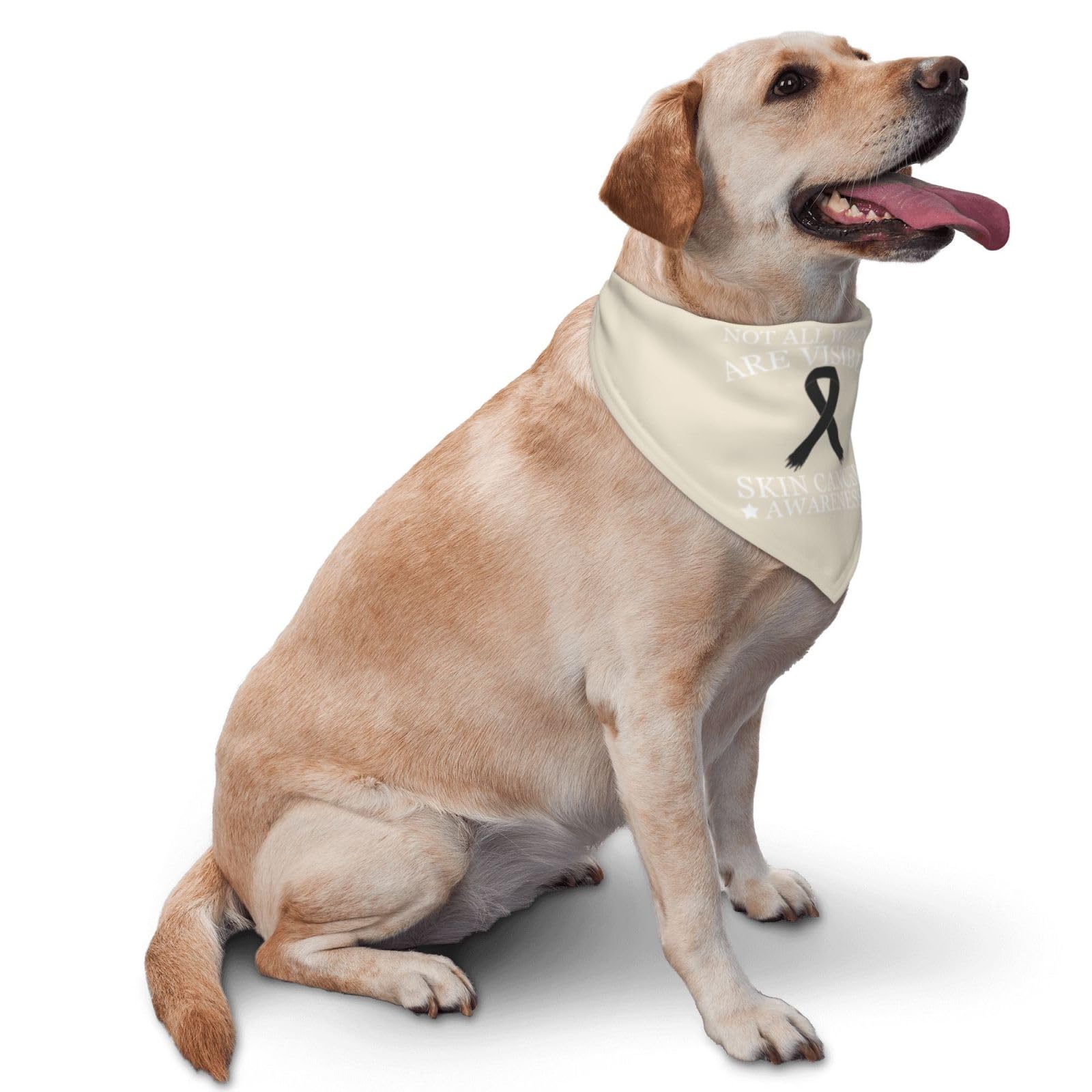 Not All Wounds are Visible Skin Cancer Awareness Dog Scarf Pet Bandana Cat Pet Bibs