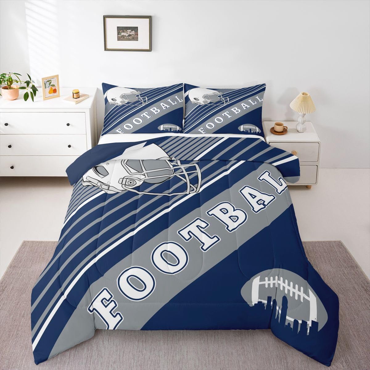 Football Comforter Set - Twin Size -13 Football Comforter Set - Twin Size -13