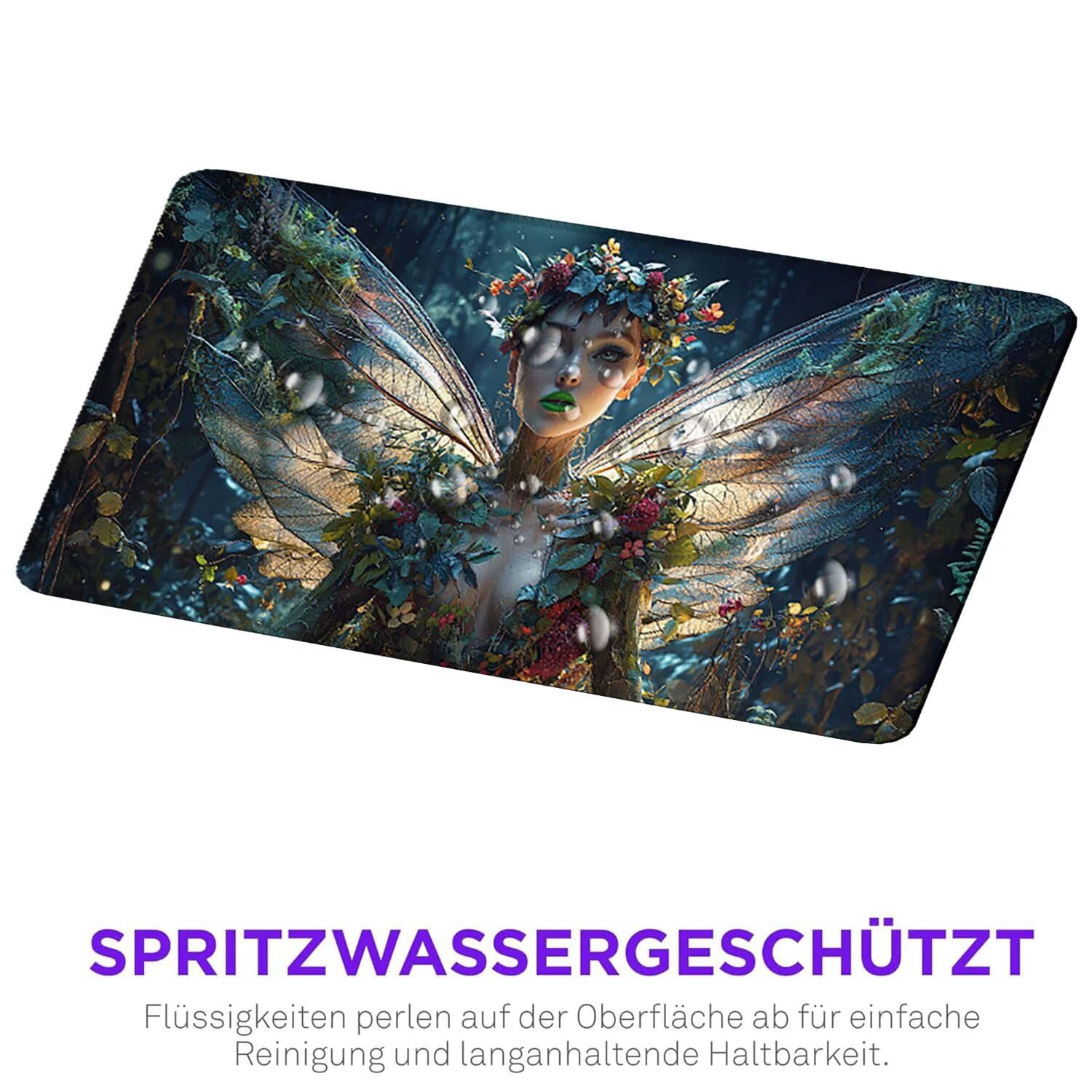Podkładka pod mysz do gier, 1600 x 800 mm, XXL, duża gamingowa podkładka pod mysz, wodoodporna podkładka pod mysz, długa podkładka na biurko z przeszytymi krawędziami, mata na biurko z gumową podstawą