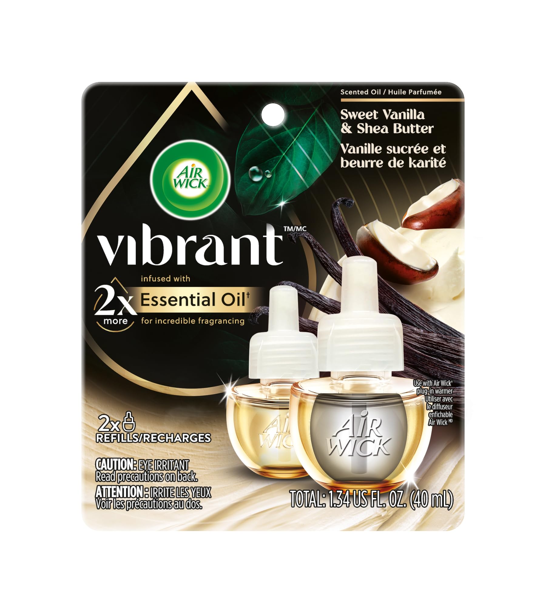 AIR WICK® Scented Oil - Vibrant Twin Refill Sweet Vanilla & Shea Butter 6/(2x.67) oz.