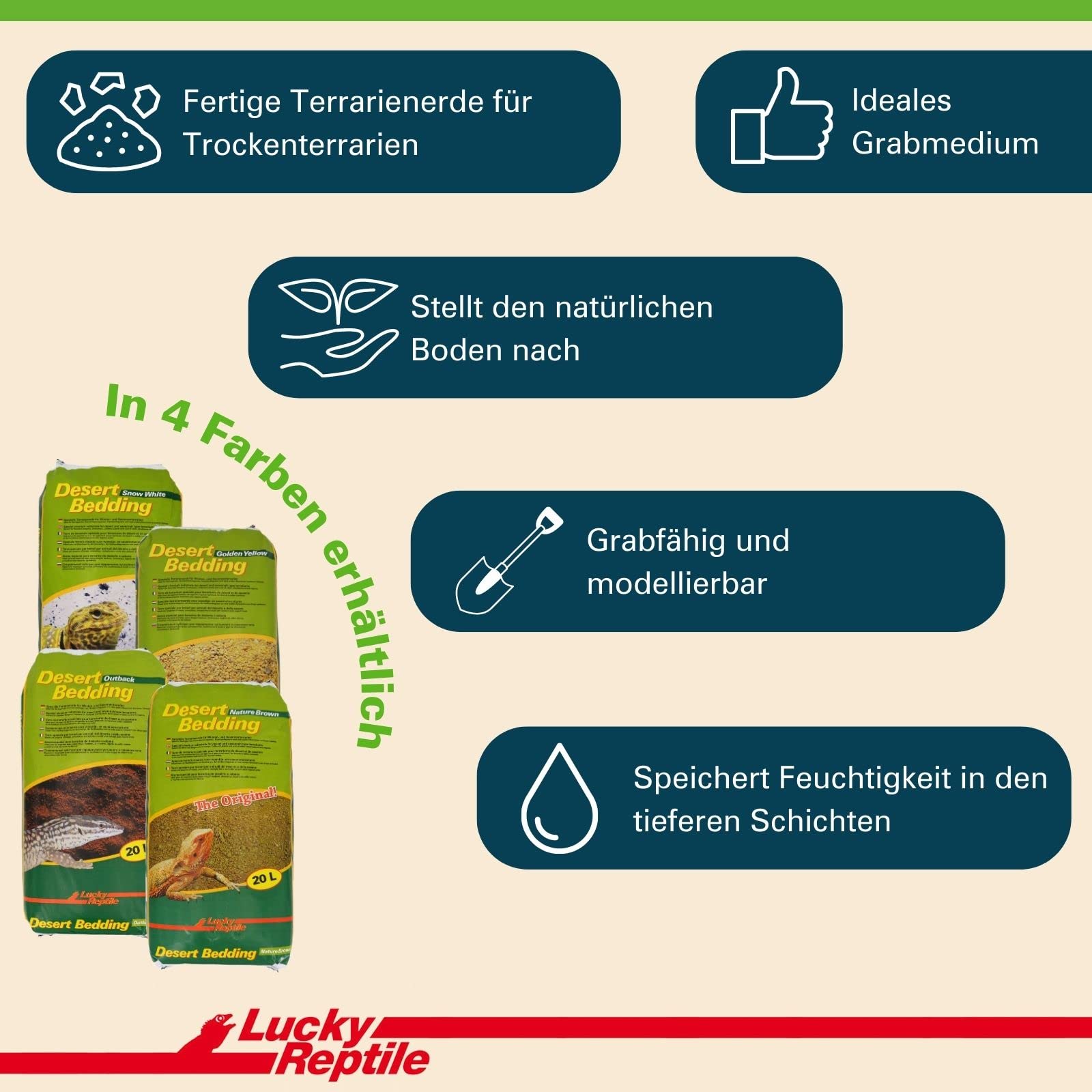 Lucky Reptile Desert Bedding 'Snow White', Inhalt:20 Liter