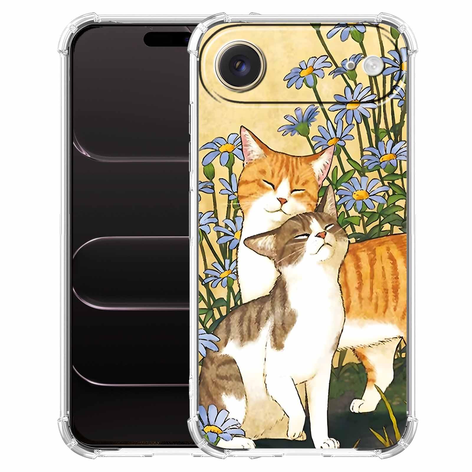 Coque iPhone Air chat et fleur souple antichoc : finis les chocs !