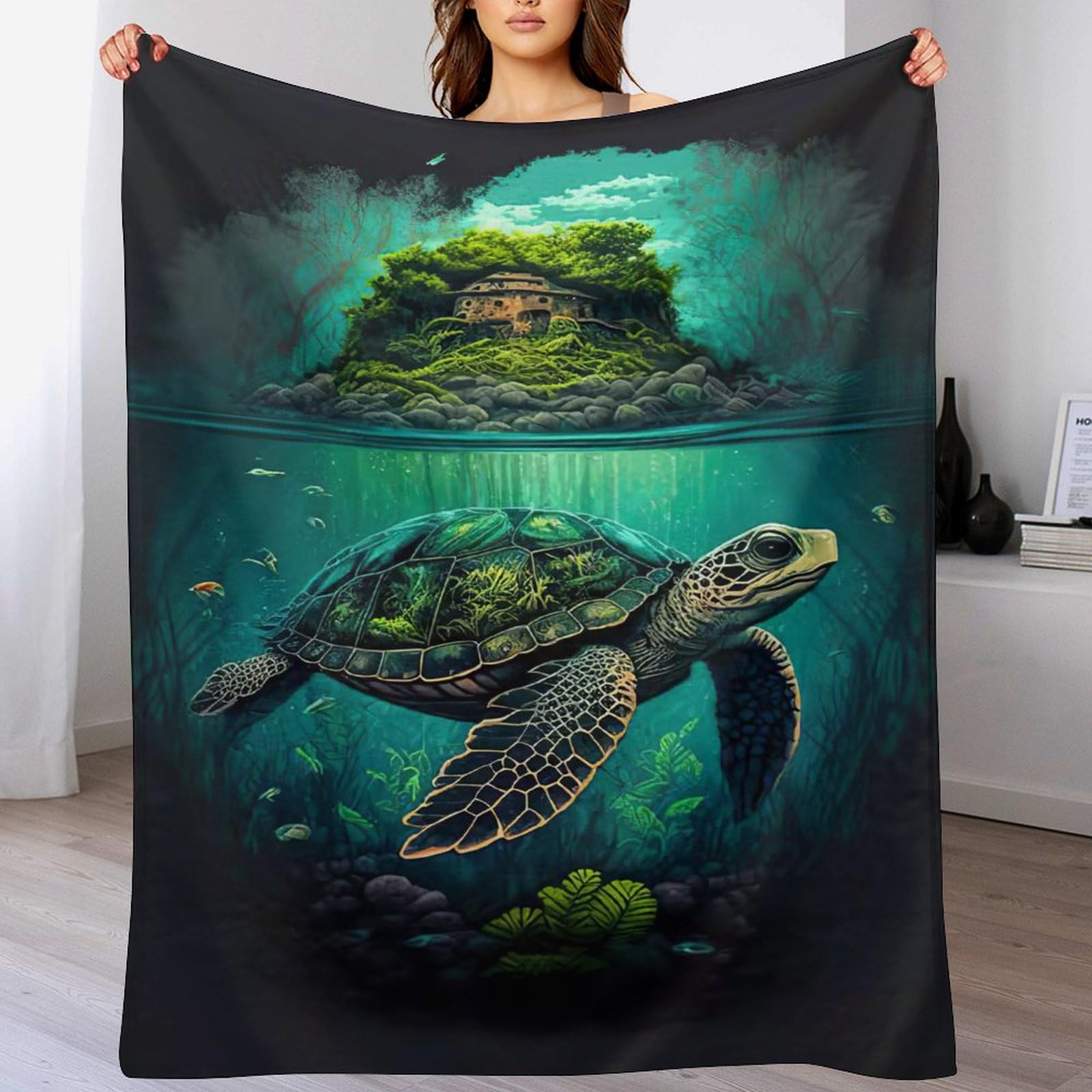 Couvertures en peluche tortue : l'élégance souple pour lit et sofa