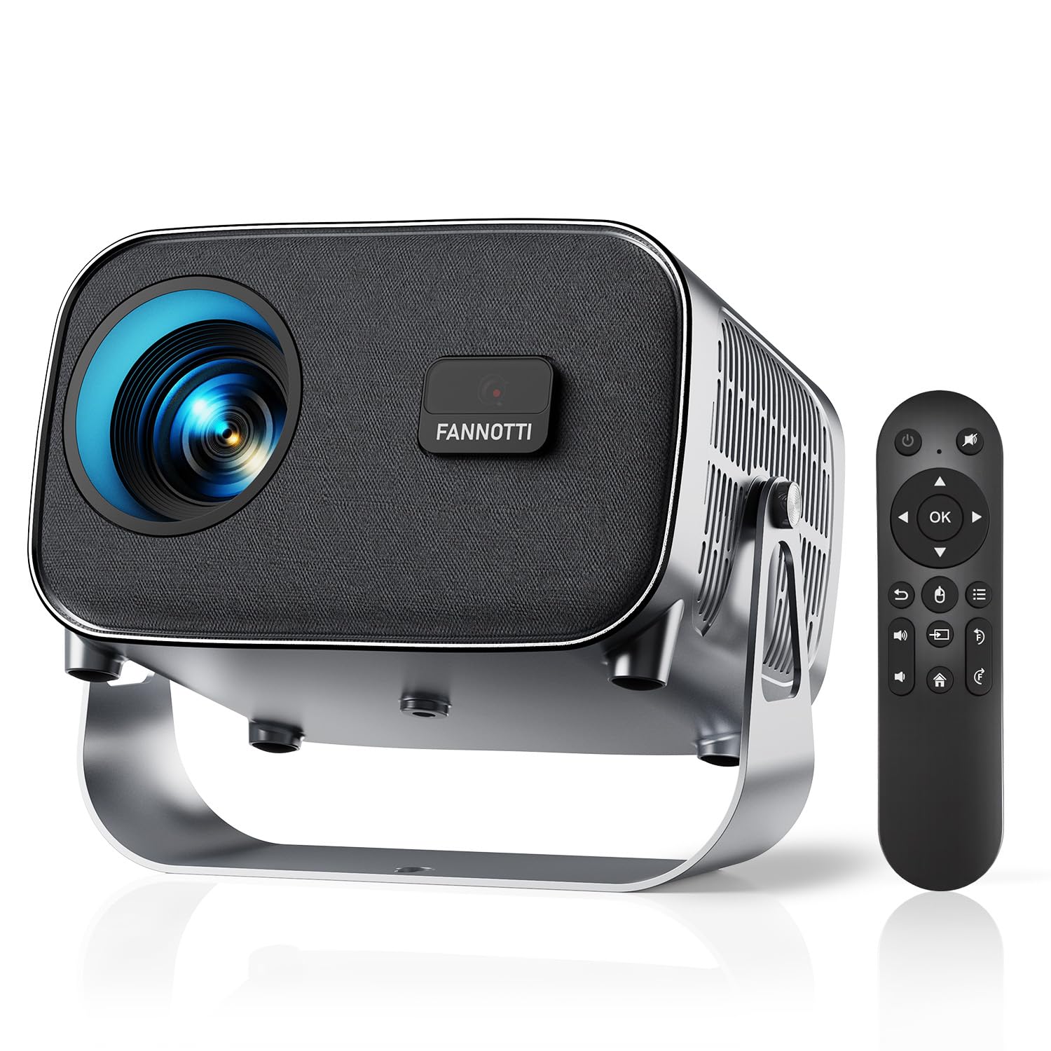 Vidéoprojecteur Mini 1080P 500 ANSI – WiFi 6, Bluetooth, Rotation 360°, Focus Auto