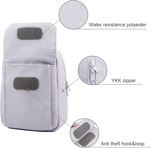 Miniatura 38 de TULLIO Bolsa para cámara pequeña de lona, bolso cruzado impermeable para cámara DSLR para fotógrafo Verde militar,Negro-Gris,Blanco apagado,Verde