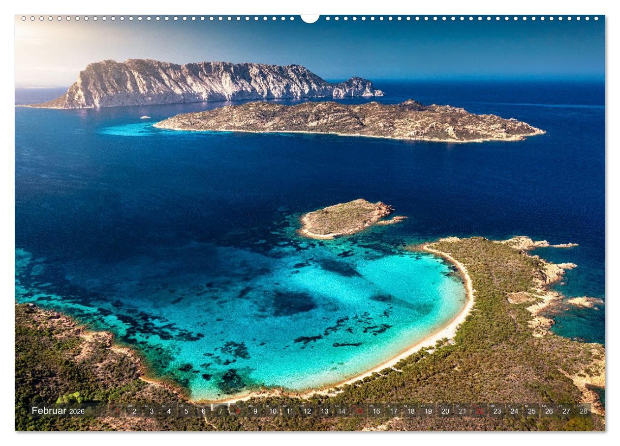 Sardinien - Karibik des Mittelmeers (Wandkalender 2026 DIN A2 quer), CALVENDO Monatskalender: Karibische Träume im Mittelmeer (CALVENDO Natur)
