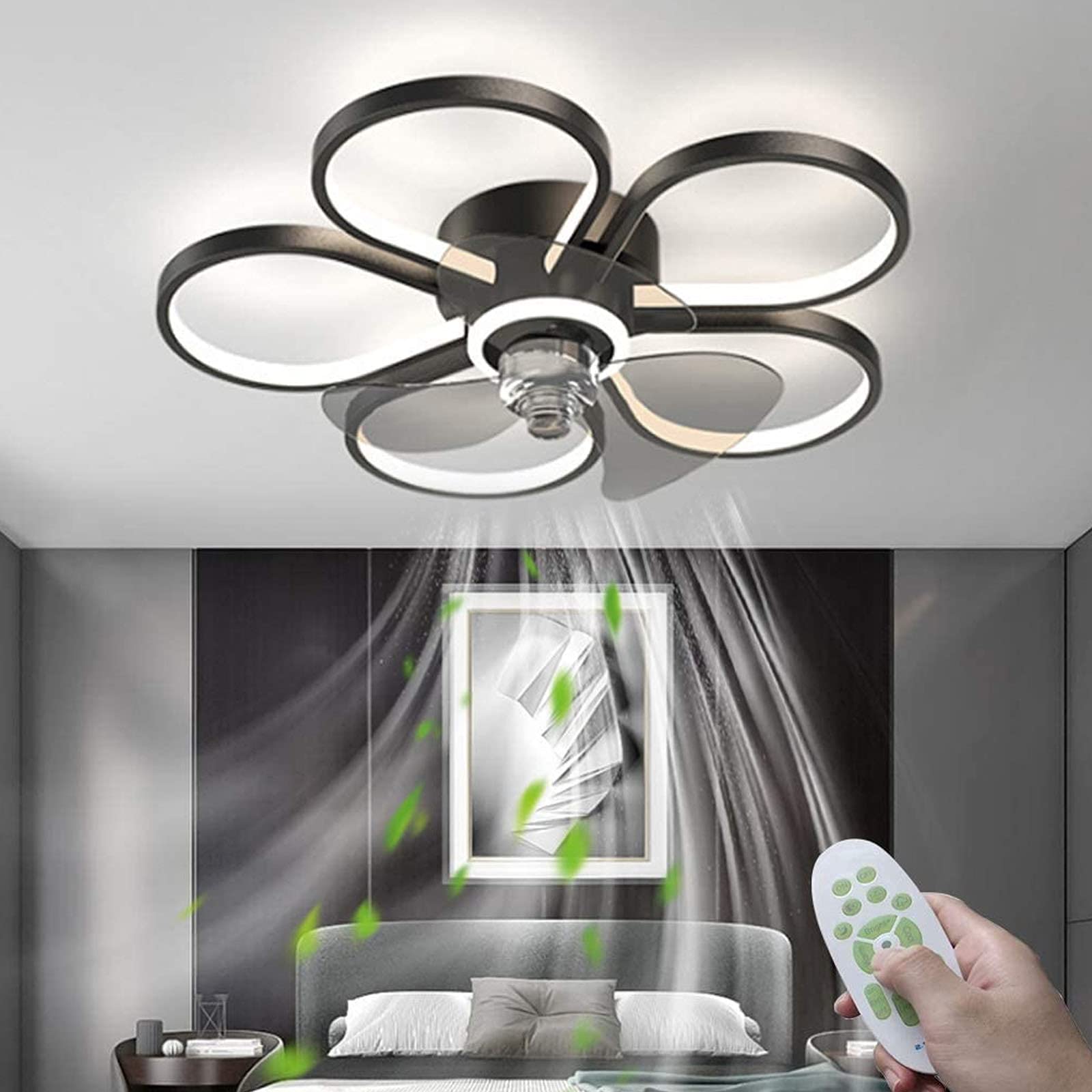 Ventilateur de plafond anti-chaleur à intensité variable LED durable - 8
