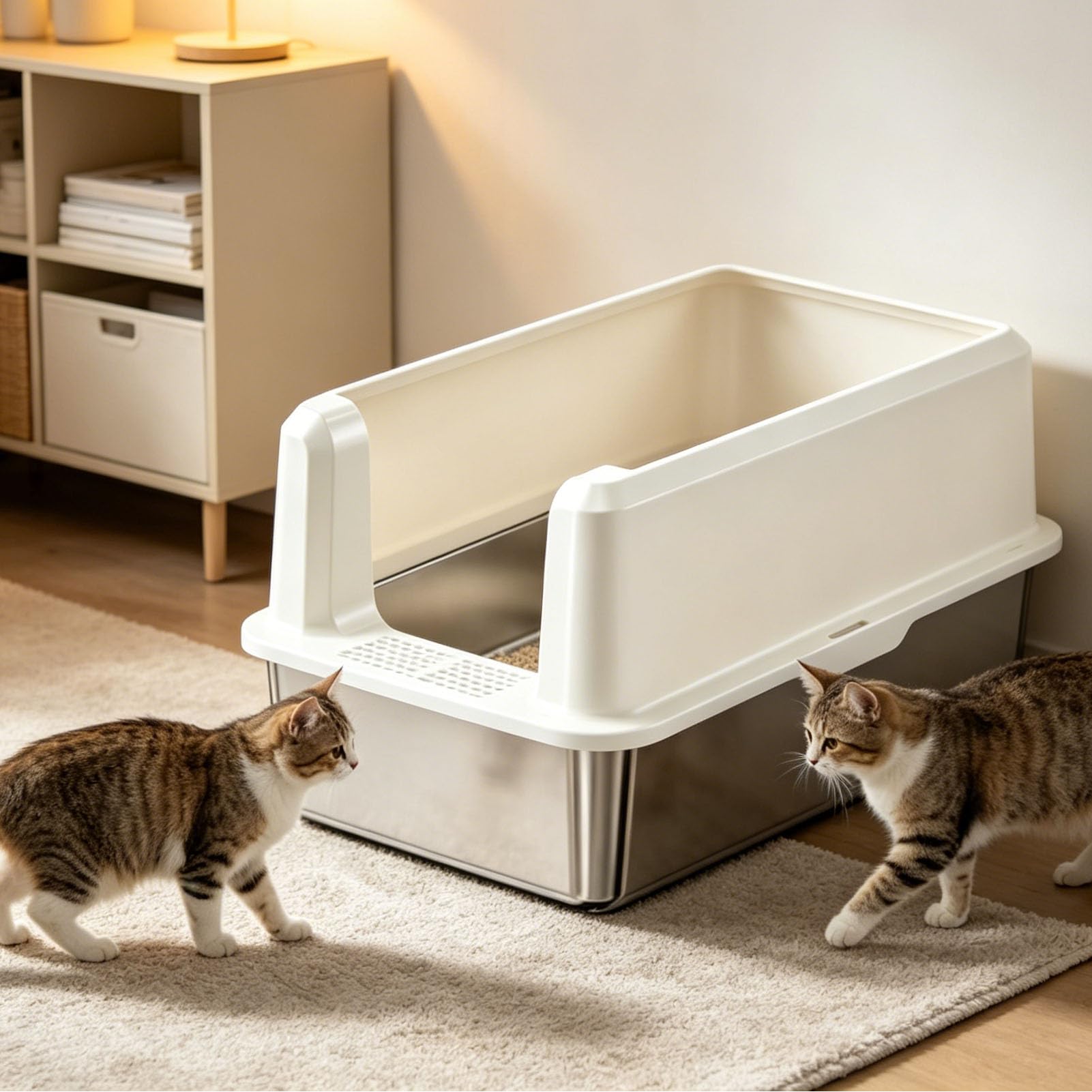 Dpofirs Lettera per Gatto in Acciaio Inox, Aprile Superiore, Extra Large
