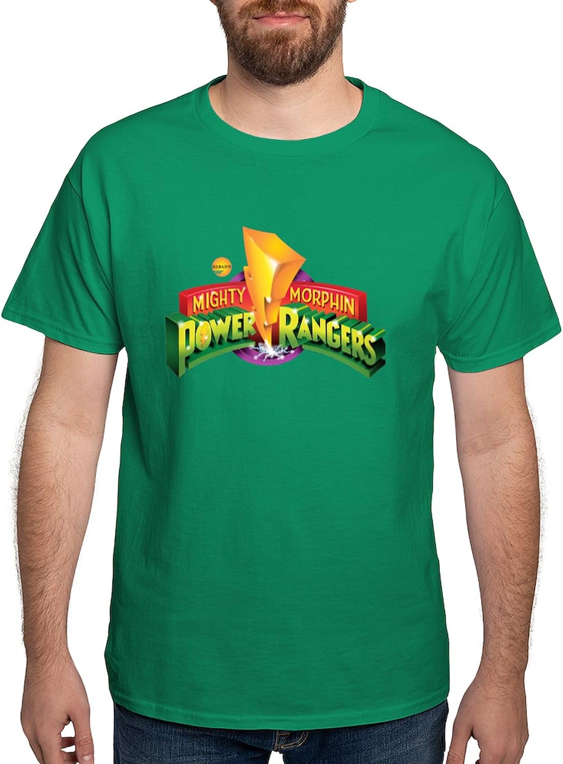 CafePress Classic Power Rangers Logo Men's Value T Shirt Men's 100% Cotton, Classic Graphic White T-Shirt