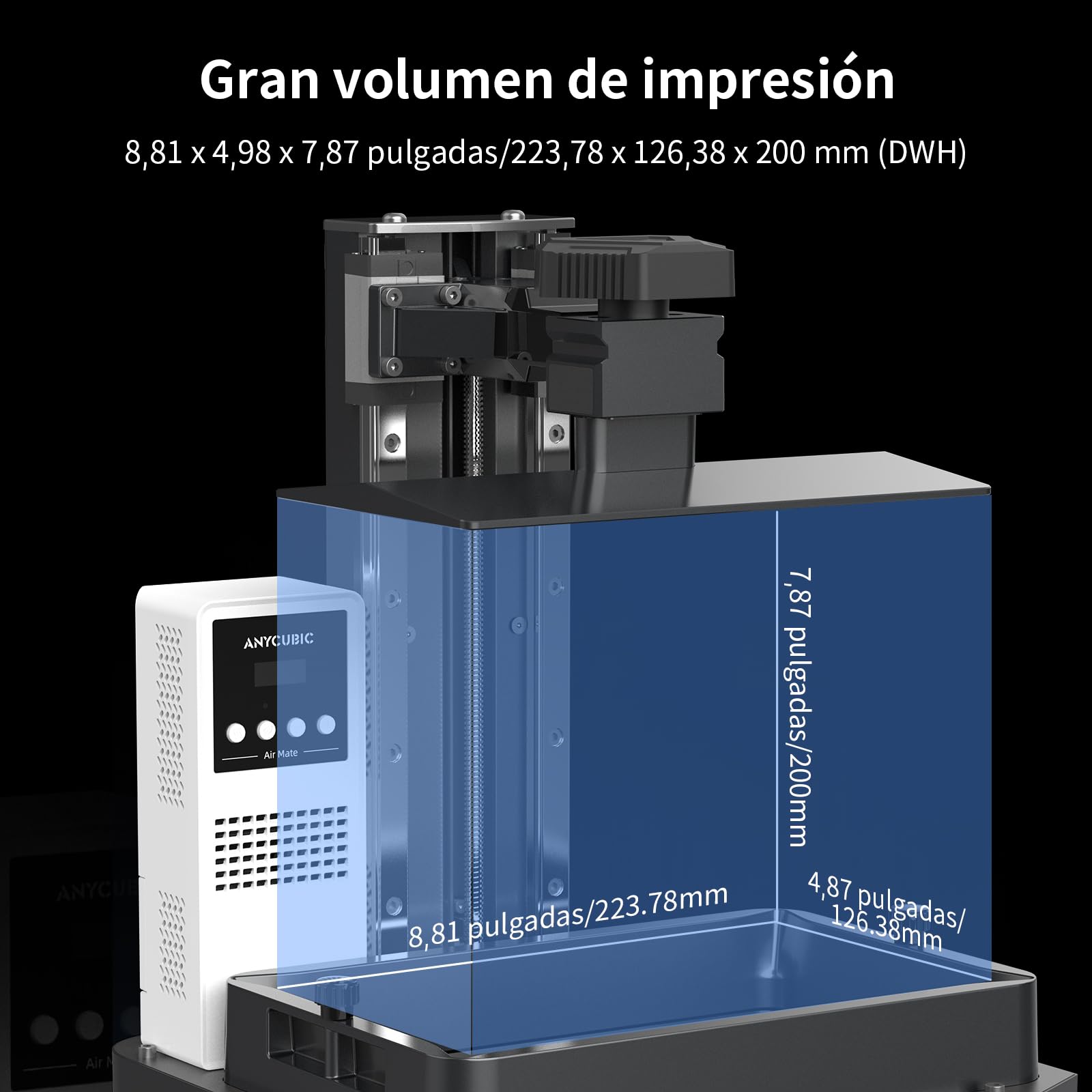 Anycubic Impresora 3D de Resina Photon Mono M5s Pro 14K con Actualización Automática, Velocidad 3 Veces Más Rápida, Mini Calentador y Purificador, para Jugadores 3D con Mil Necesidades