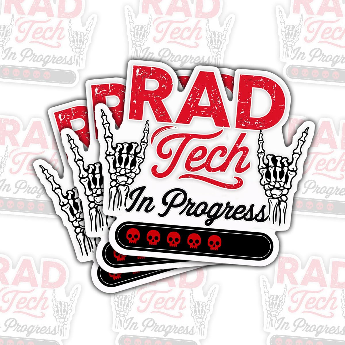 Photo 1 of (3Pcs) Rad Tech in Progress Sticker, Technologist Xray Future Radiographer Die-Cut Stickers, Rad Tech Decal, Radiology Tech Sticker - Stickers for Kindle Laptop Bottle Phone Window Hard Hat 3"