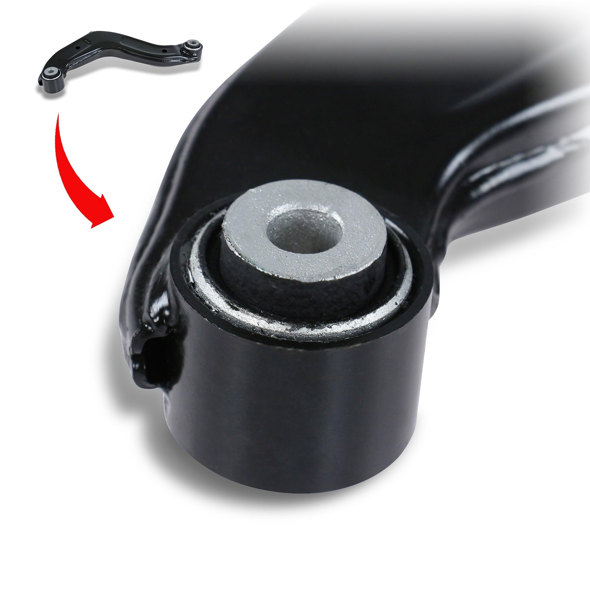 BESTPRICE 2x Querlenker Hinterachse oben links & rechts Kompatibel mit A udi A4 B6 (8E2) (8E5) (8H7), A4 B7 (8EC) (8ED) (8HE), SEAT EXEO (3R2) (3R5)