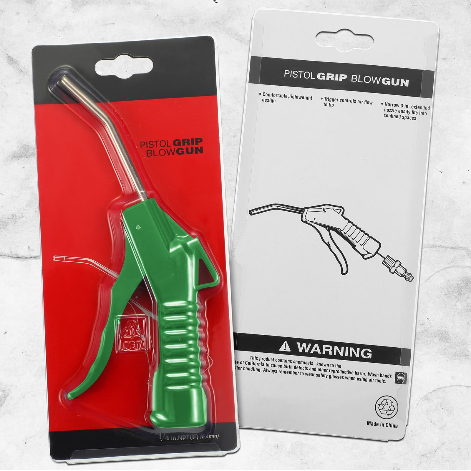 Honoson Lot de 8 outils de soufflage d'air pour pistolet à air - Accessoires de compresseur d'air pour mécaniciens domestiques industriels (vert)